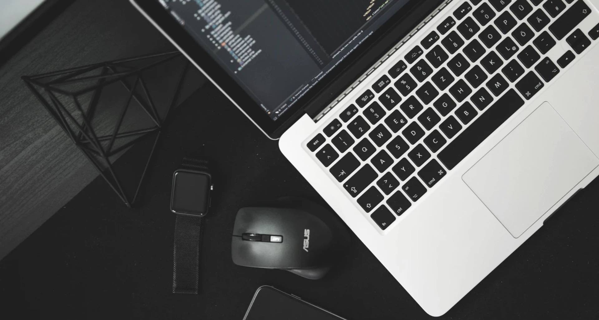 Laptop on a table